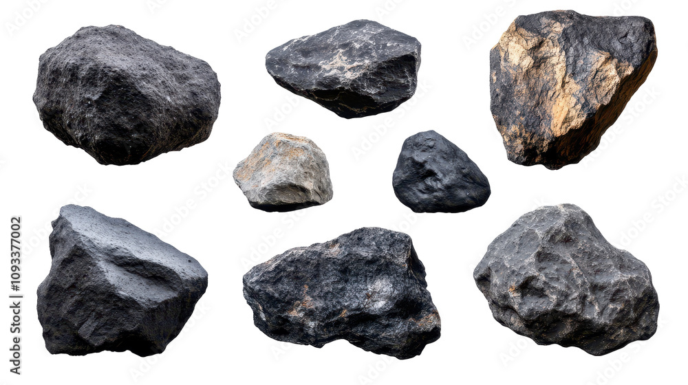 A collection of rocks of various sizes and shapes A collection of rocks of various sizes and shapes