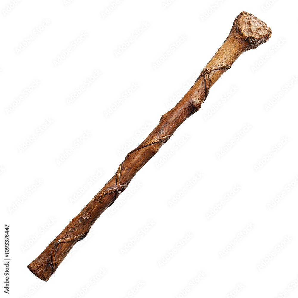 A long wooden stick with a bone on the end A long wooden stick with a bone on the end