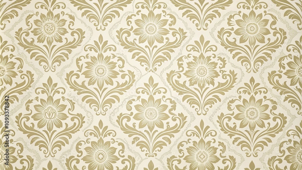 Damask seamless wallpaper background, sophisticated atmosphere, luxurious fabric texture, ornate decorations Damask seamless wallpaper background, sophisticated atmosphere, luxurious fabric texture, ornate decorations