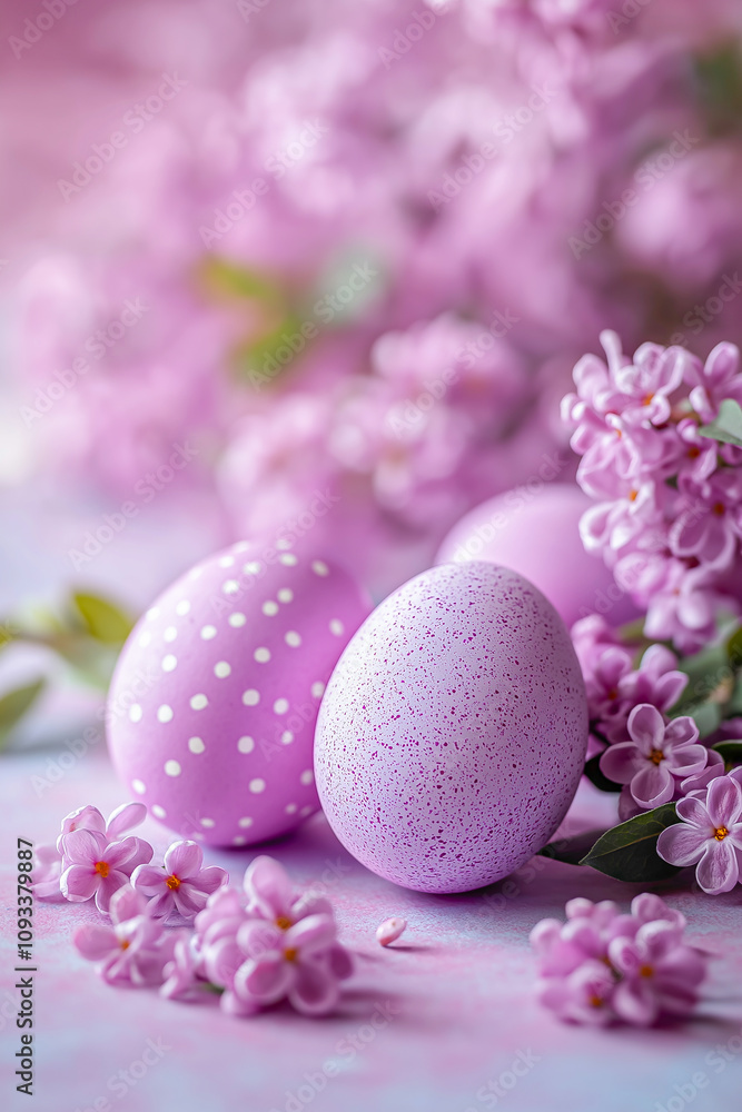 Easter background in lilac tones, Design, banner, website lilac flowers Easter background in lilac tones, Design, banner, website lilac flowers