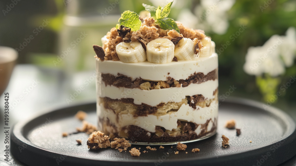 Krem bananowy w harmonii z chrupiącymi dodatkami buduje deser, który zachwyca zarówno smakiem, jak i strukturą. Krem bananowy w harmonii z chrupiącymi dodatkami buduje deser, który zachwyca zarówno smakiem, jak i strukturą.