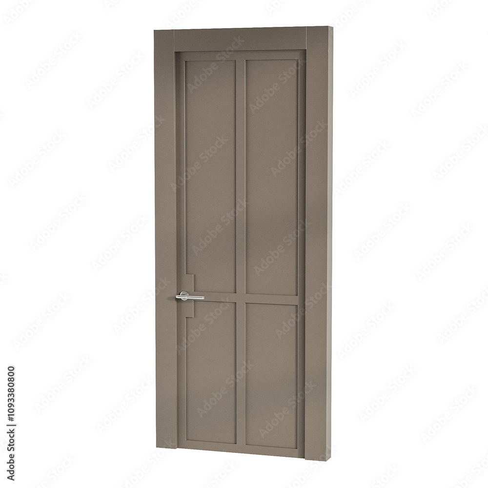 A door with a silver handle and a silver lock A door with a silver handle and a silver lock