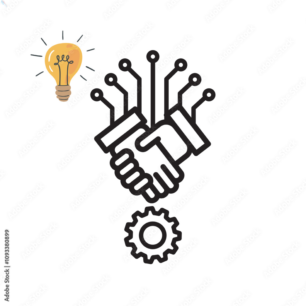 Technology signal friendship and new idea. Vector Technology signal friendship and new idea. Vector