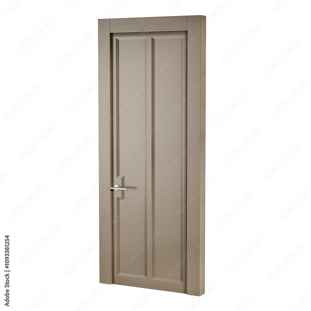A door with a silver handle and a silver lock A door with a silver handle and a silver lock