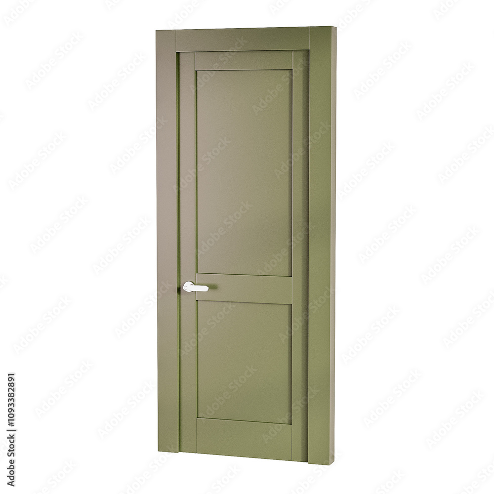 A door is shown in a light green color A door is shown in a light green color