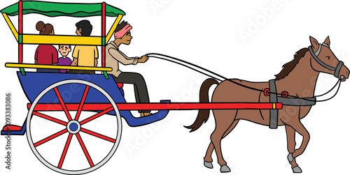 Indian horse cart or chariot known as taanga