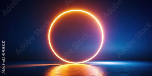 Photography captures abstract light circles, a minimalist design.