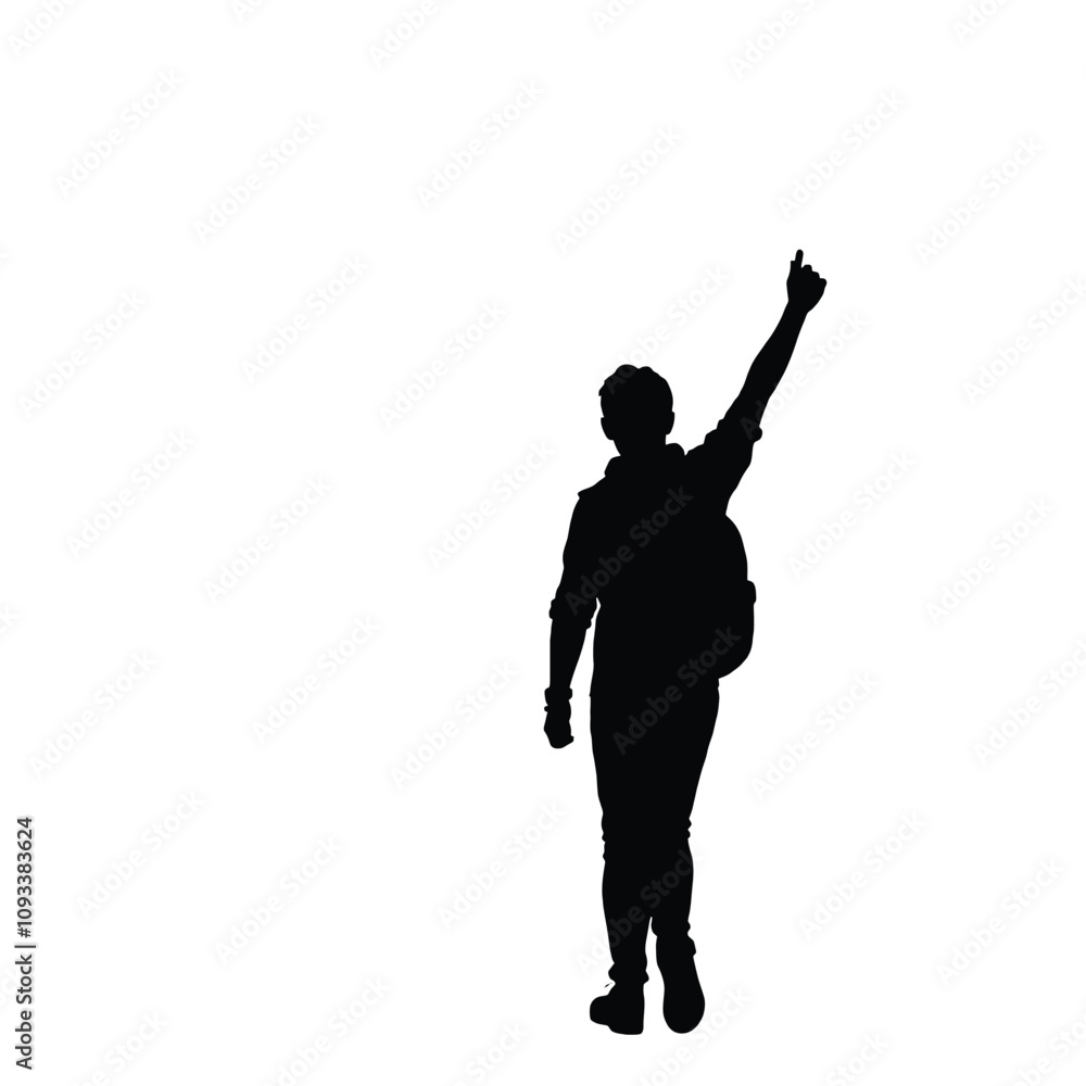 a black and white silhouette of a person with their arms raised in the air. a black and white silhouette of a person with their arms raised in the air.