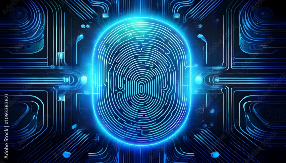 Digital Fingerprint on Circuit Board Digital Fingerprint on Circuit Board