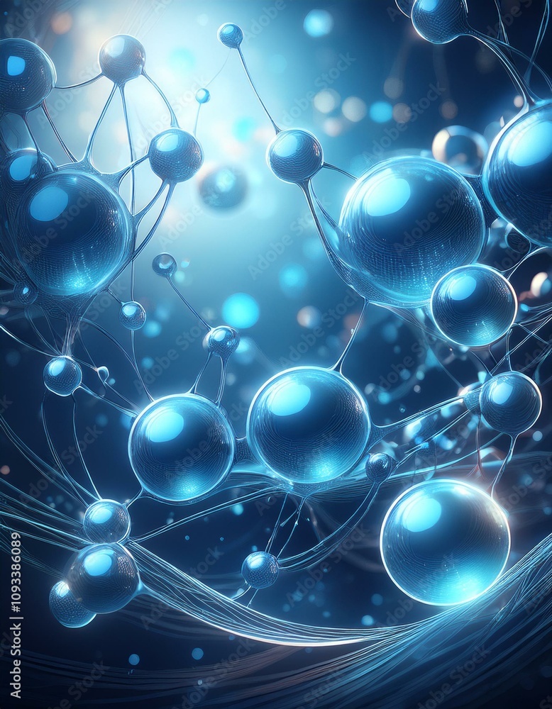 Abstract network of glowing blue spheres, intricate connections. Abstract network of glowing blue spheres, intricate connections.