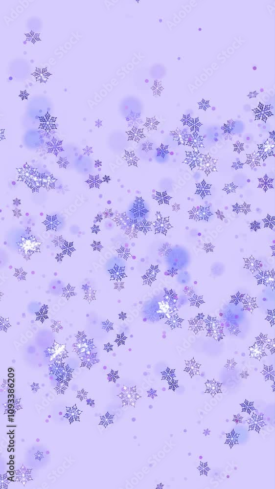4K Vertical Background with Snowflakes 4K Vertical Background with Snowflakes