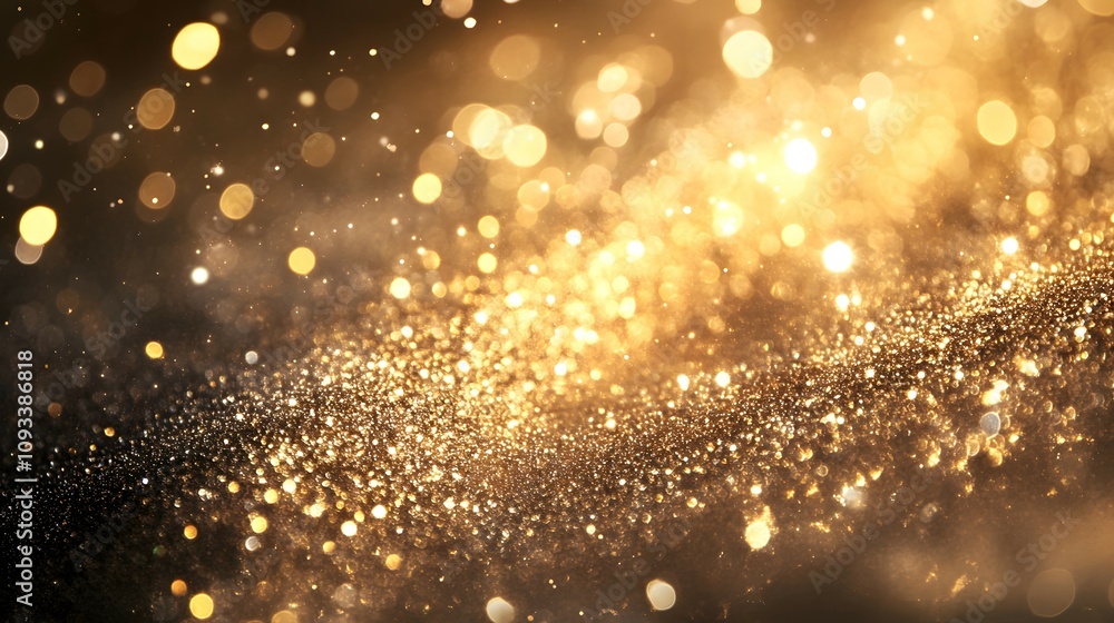 golden with bokeh and glitter lights background golden with bokeh and glitter lights background