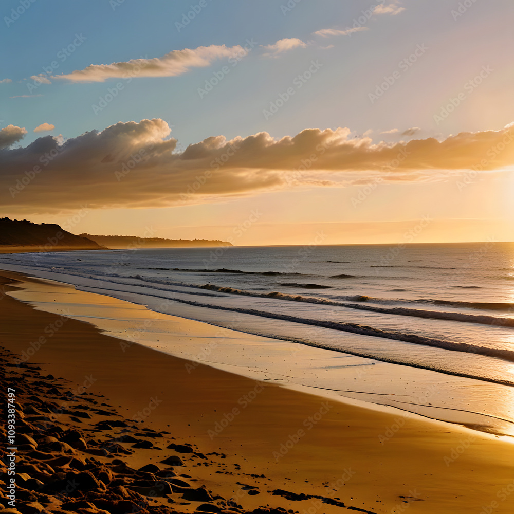 Obraz premium sunset at the beach