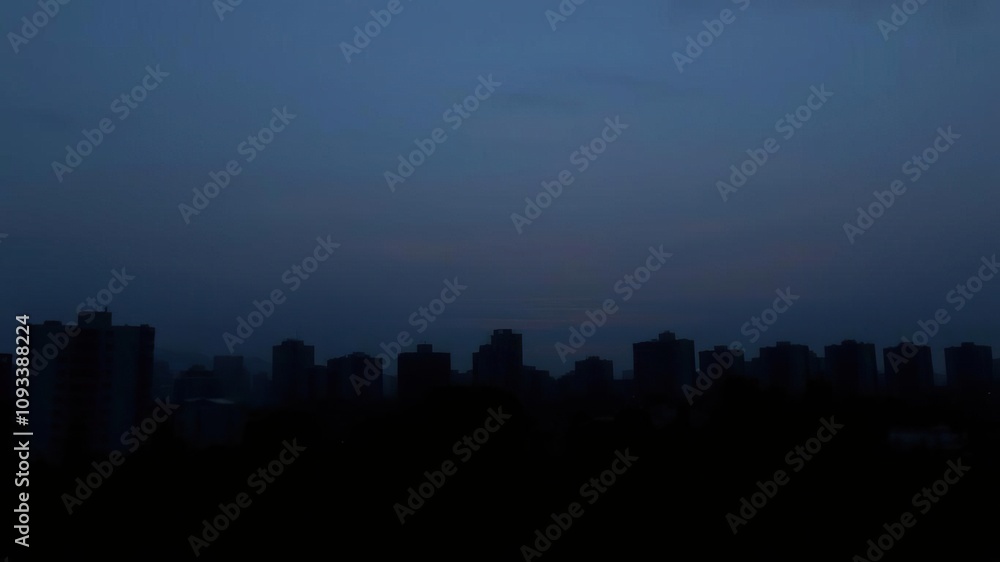 Simple gray urban landscape at dusk, darkness, cityscape Simple gray urban landscape at dusk, darkness, cityscape