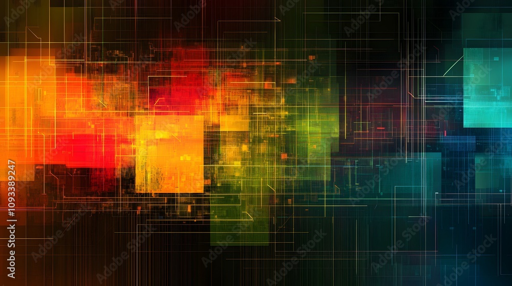 abstract background with art squares abstract background with art squares