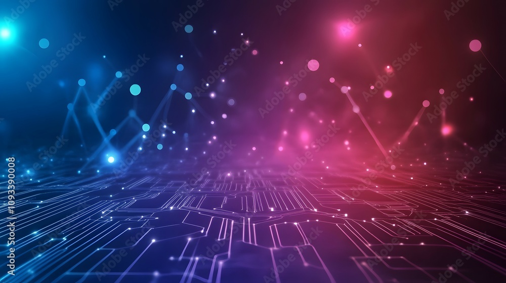 Obraz premium abstract cyber digital technology background