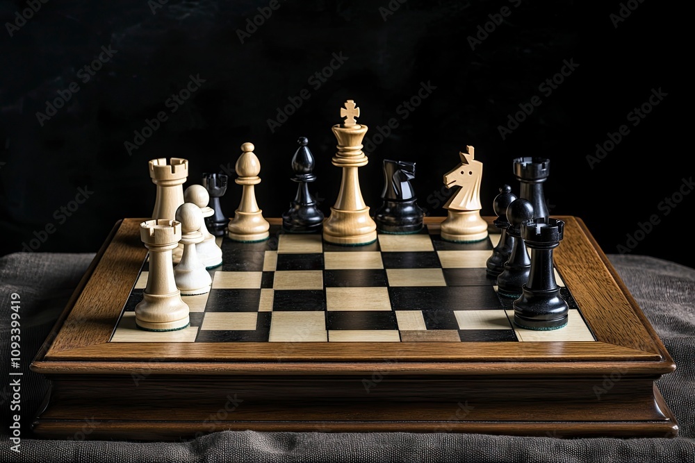 chess board game in competition play, Ideas business success concept. generative ai chess board game in competition play, Ideas business success concept. generative ai