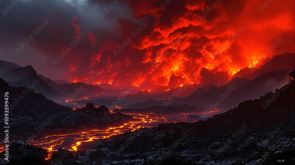 Volcanic eruption of Mount Etna, Sicily, Italy. Volcanic eruption of Mount Etna, Sicily, Italy.