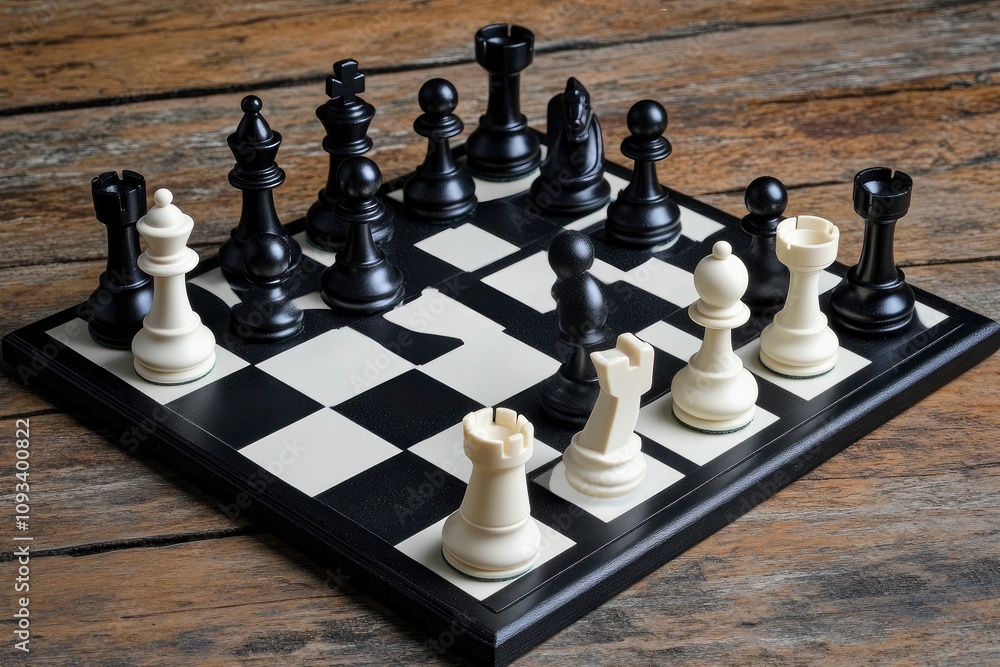 chess board game in competition play, Ideas business success concept. generative ai chess board game in competition play, Ideas business success concept. generative ai