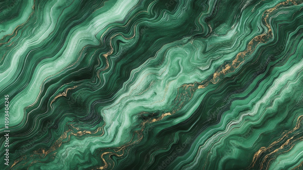 Abstract green marble texture with golden accents, showcasing fluid patterns and rich hues. Abstract green marble texture with golden accents, showcasing fluid patterns and rich hues.