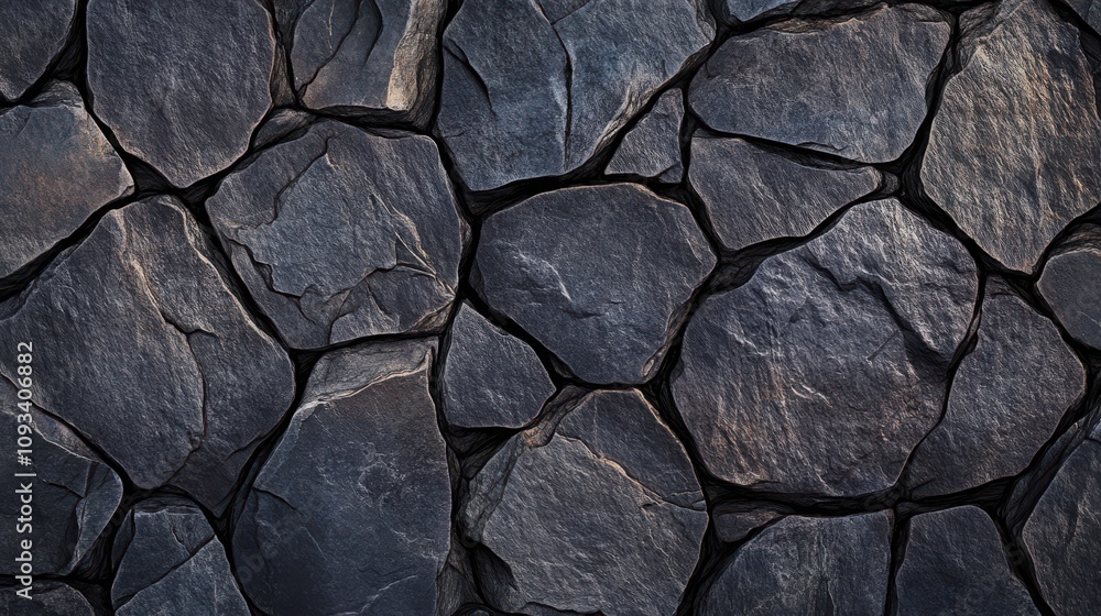 Close-up of a textured black stone wall showcasing unique rock formations and natural patterns. Close-up of a textured black stone wall showcasing unique rock formations and natural patterns.