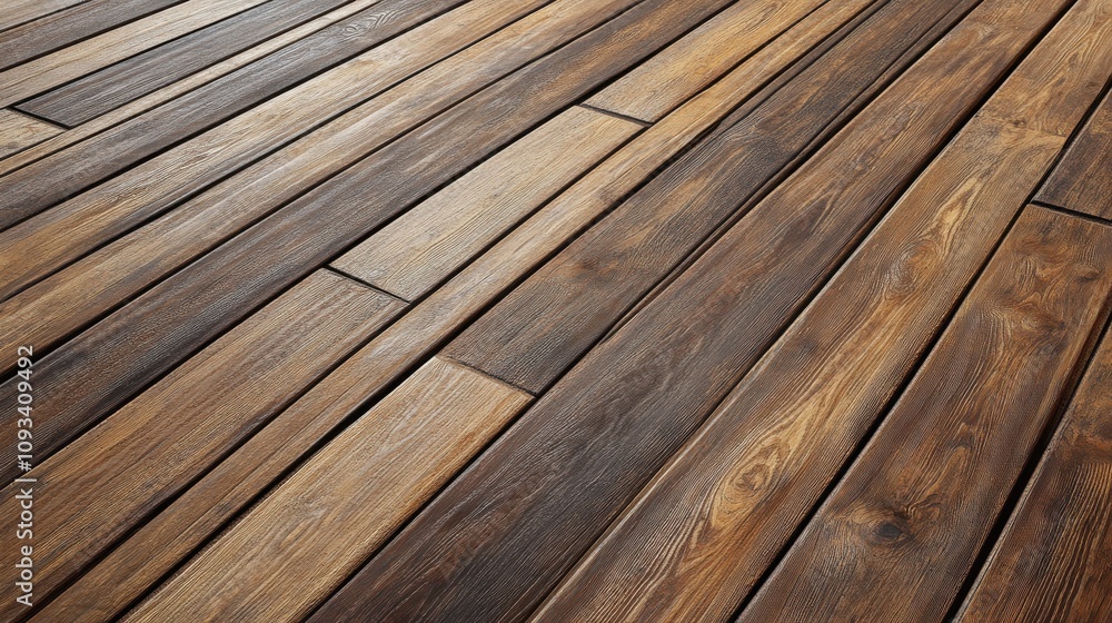 Close-up of a beautifully textured wooden floor with varying shades of brown, showcasing natural grain patterns. Close-up of a beautifully textured wooden floor with varying shades of brown, showcasing natural grain patterns.