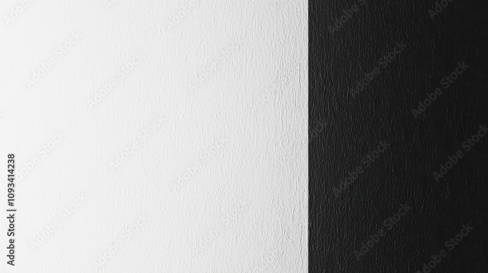 Fototapeta premium Textured Black and White Vertical Split Background for Minimalist Designs