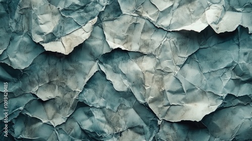 Wallpaper Mural Wrinkled blue grunge paper texture with crumpled layers, ideal for artistic backgrounds and vintage design elements. Torontodigital.ca