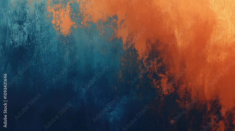 Panoramic Texture of Blue and Orange Abstract Design Featuring Rustic Metal-like Finish with Grunge Effect Ideal for Background Use Panoramic Texture of Blue and Orange Abstract Design Featuring Rustic Metal-like Finish with Grunge Effect Ideal for Background Use
