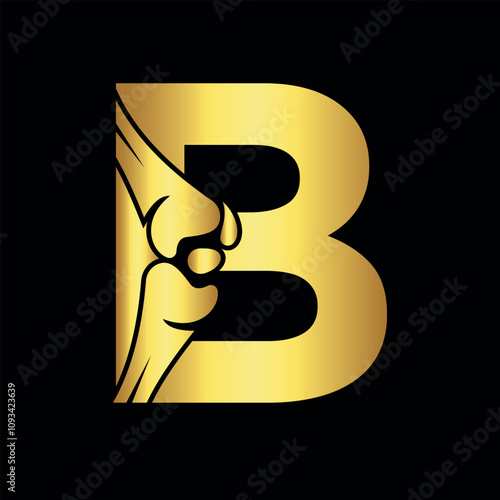 Orthopaedic Logo combine with letter B vector template