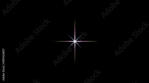 Motion graphics clip template with colorful lights animation. HD resolution with hyper realistic 4K black Background.