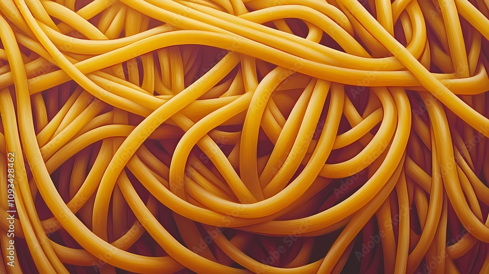 Pasta-themed seamless texture with macaroni, penne, and spaghetti, offering a visually appealing backdrop for restaurant branding or menus