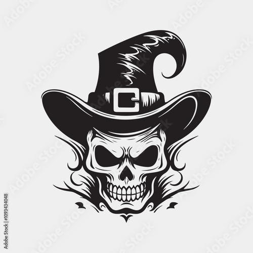 Web, Human skulls black and white vector. Silhouette svg shapes of skulls illustration. 