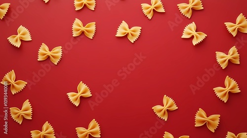 Seamless pasta background texture perfect for culinary and food designs