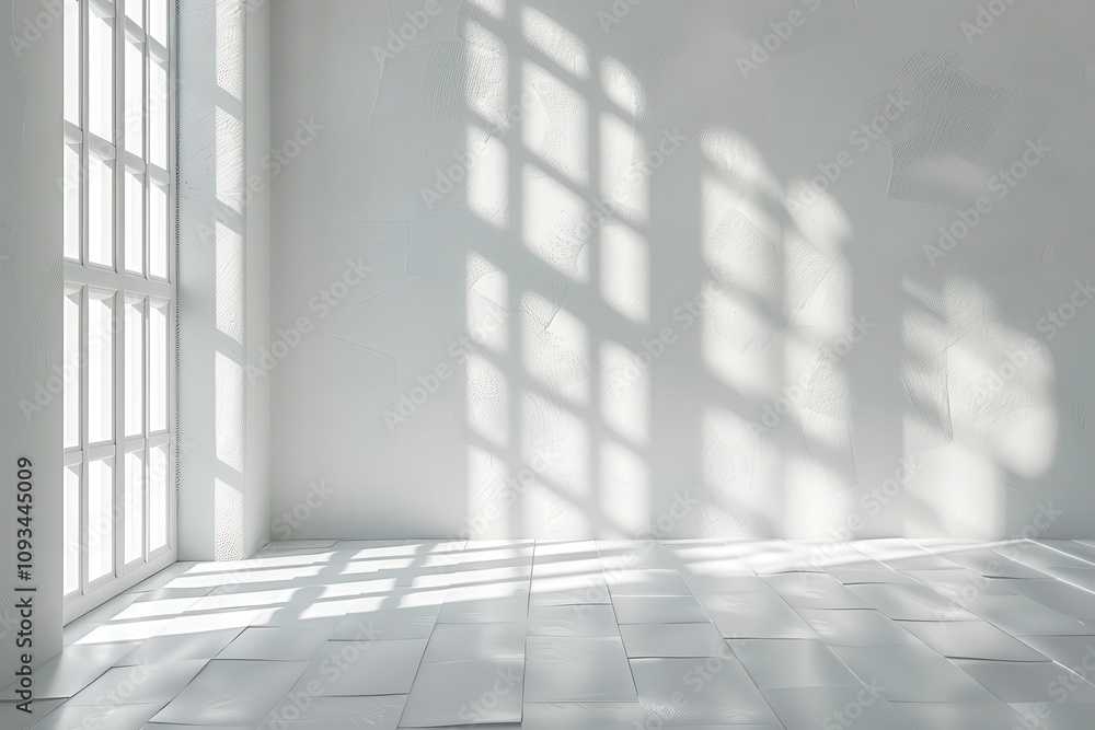 photo Realistic and minimalist blurred natural light windows, shadow overlay on wall paper texture, abstract background. Minimal abstract light white background for product presentation photo Realistic and minimalist blurred natural light windows, shadow overlay on wall paper texture, abstract background. Minimal abstract light white background for product presentation