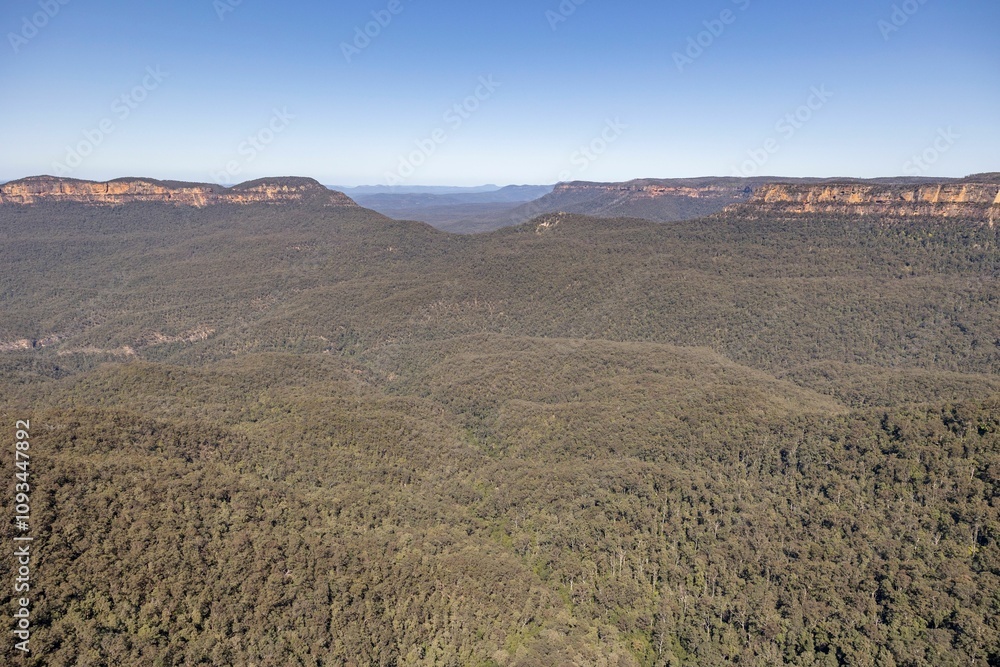 Aerial view of the Blue Mountains, Australia. Aerial view of the Blue Mountains, Australia.