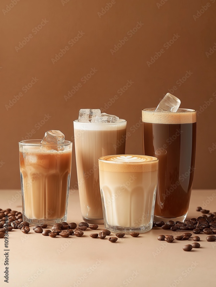 Refreshing coffee drinks cafe setting beverage warm environment close-up lifestyle Refreshing coffee drinks cafe setting beverage warm environment close-up lifestyle
