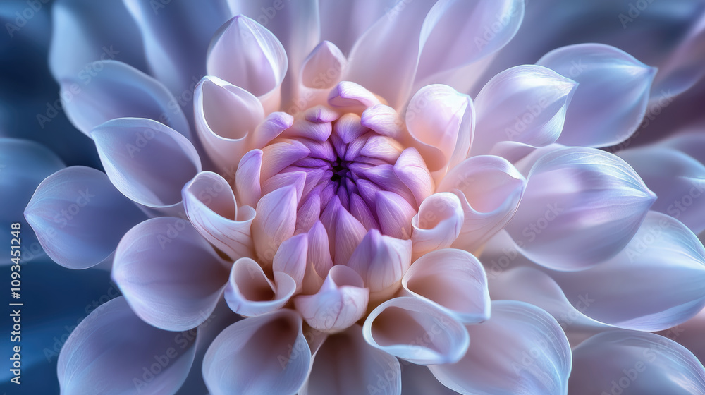 Close-up of a delicate pastel flower bloom Close-up of a delicate pastel flower bloom