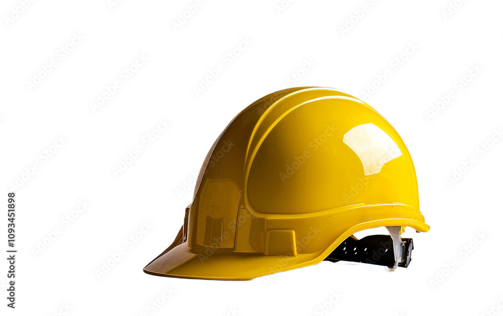 Fototapeta premium Safety Hard Hat for Construction on transparent background PNG.