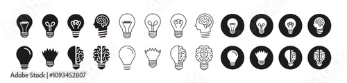 light bulb icon,idea inspiration icon