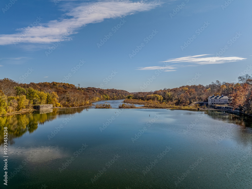 autumn landscape on the river autumn landscape on the river