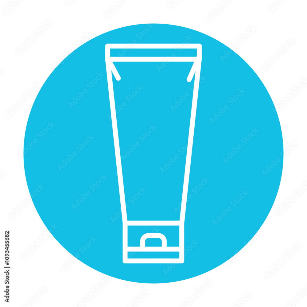 Plastic tube with cap line icon. Vector isolated element. Plastic tube with cap line icon. Vector isolated element.