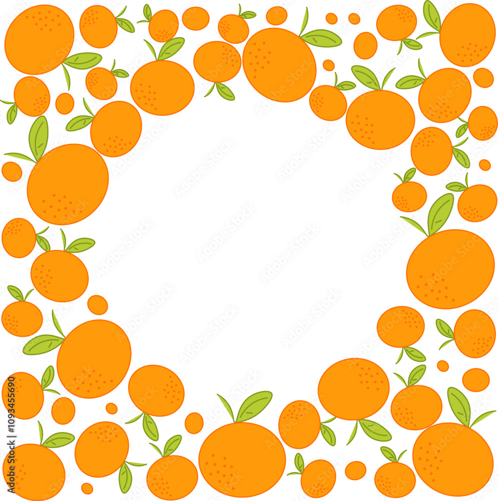Orange mandarin fruit hand drawn graphic design. Vector illustration. Design, package, brochure illustration. circle round frame in square. Design elements for packaging design and other. Orange mandarin fruit hand drawn graphic design. Vector illustration. Design, package, brochure illustration. circle round frame in square. Design elements for packaging design and other.