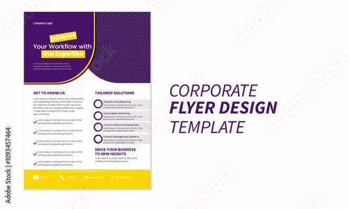Corporate business flyer design print ready template in A4 size
