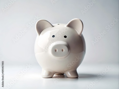 Isolated Piggy Bank on White Background for Savings and Financial Planning, Representing Concepts of Wealth, Savings, and Financial Management