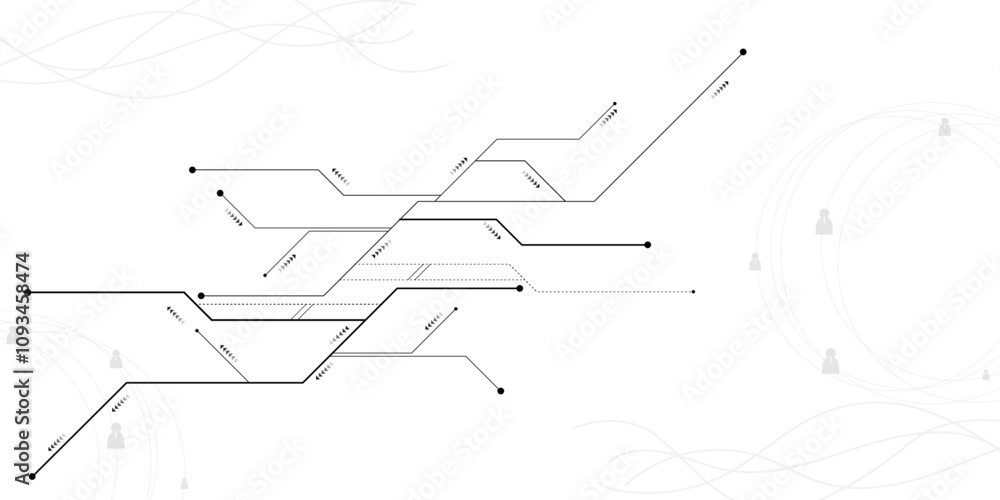 Vectors White Abstract geometric dots and lines connection circuit concept. Hi tech digital connect, communication, High technology concept. Vectors White Abstract geometric dots and lines connection circuit concept. Hi tech digital connect, communication, High technology concept.