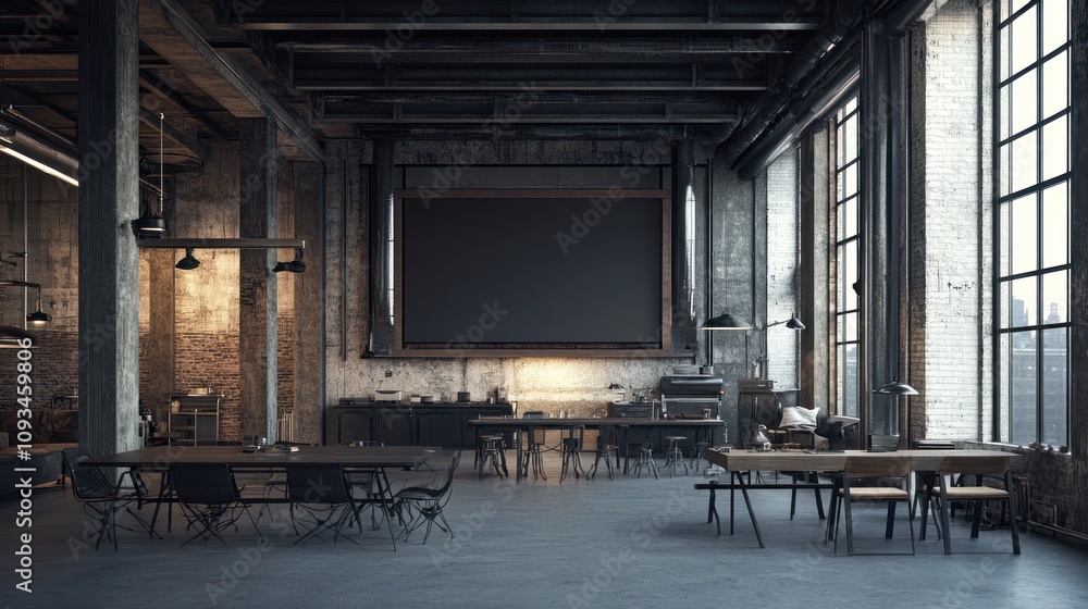 Industrial Loft Space Modern Design Interior Decor Industrial Loft Space Modern Design Interior Decor