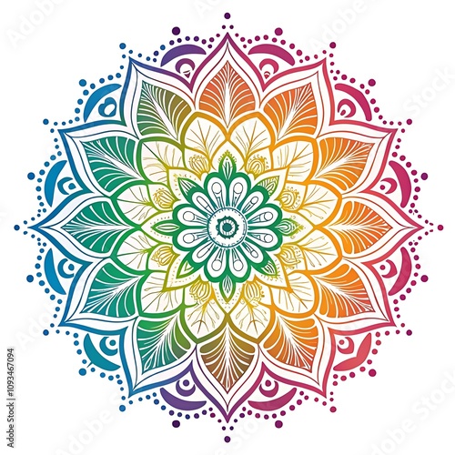 Beautiful colorful mandala design pattern background picture