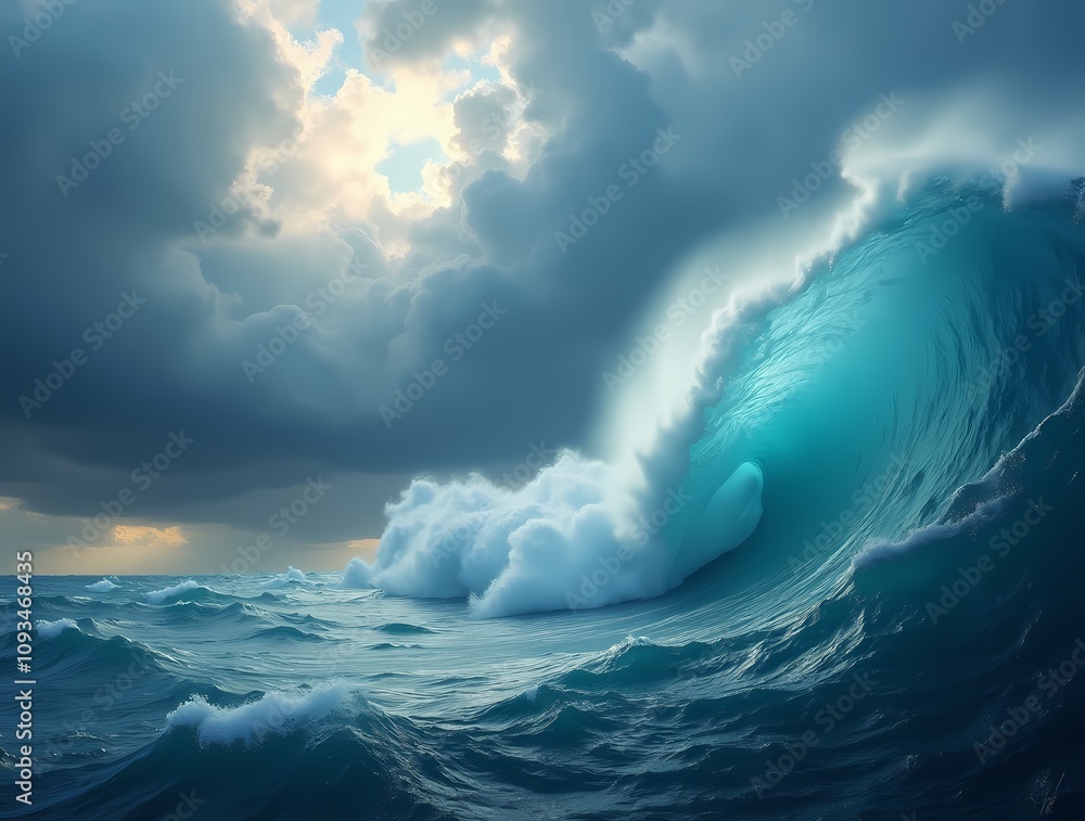 Powerful Cyclone Over the Pacific Ocean Powerful Cyclone Over the Pacific Ocean
