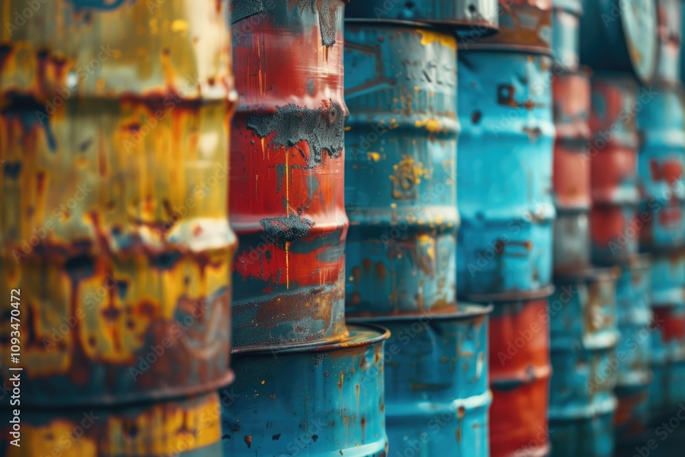 oil barrels or chemical drums stacked up oil barrels or chemical drums stacked up oil barrels or chemical drums stacked up oil barrels or chemical drums stacked up